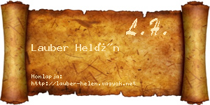 Lauber Helén névjegykártya